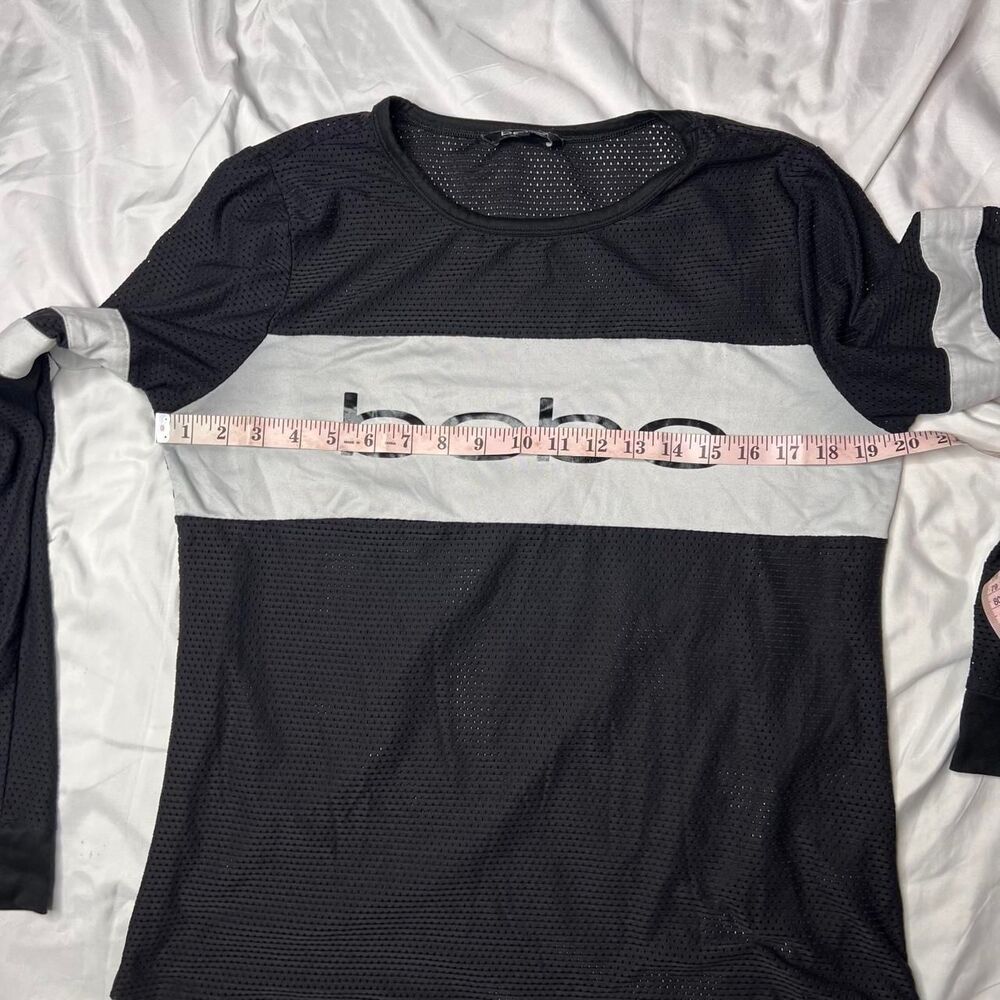 Bebe Sport Mesh Long Sleeve Jersey Top - Picture 3 of 8